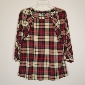Allen B Plaid Blouse